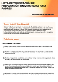 11th Grade – Junior Parent Guide & Checklist (Spanish)